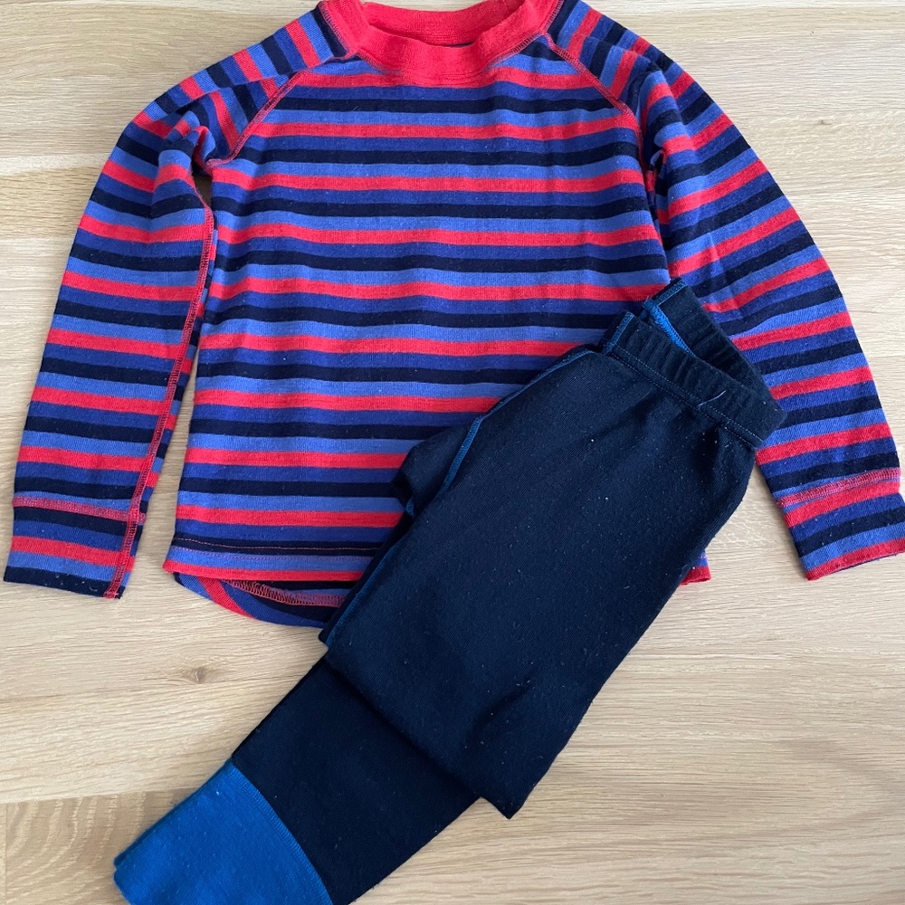 Merino wool kids base layer size 5-6